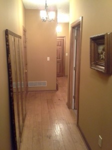 hallway before painting